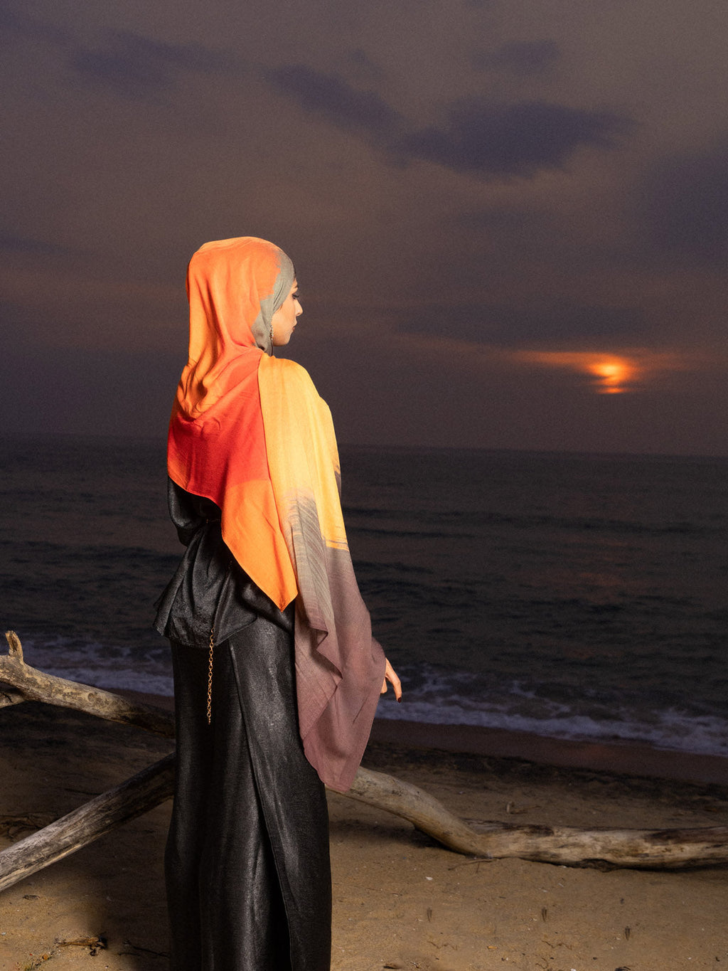 Sunset Strokes - Printed Modal Hijab