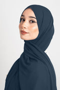 Navy Blue - Premium Chiffon Hijab