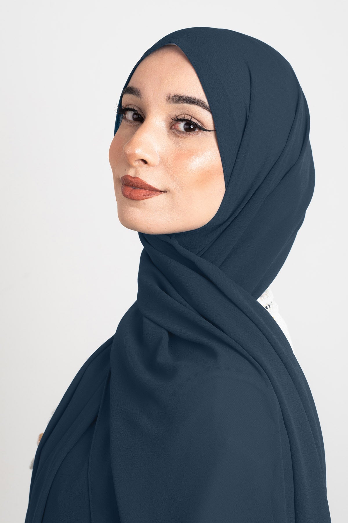 Navy Blue - Premium Chiffon Hijab