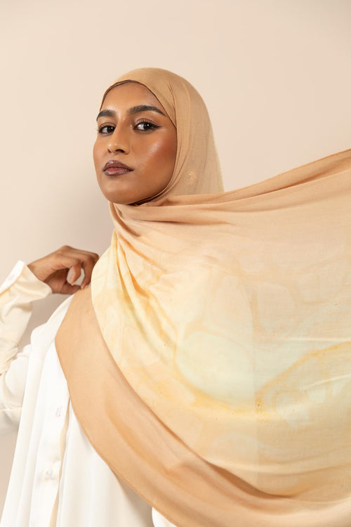 Caramel Ombrè - Printed Modal Hijab