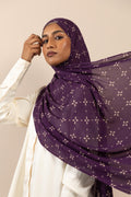 Layali Plum - Printed Modal Hijab
