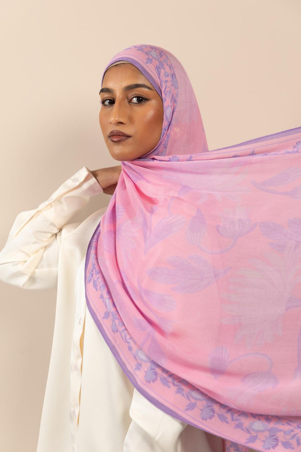 Orchid Floral - Printed Modal Hijab