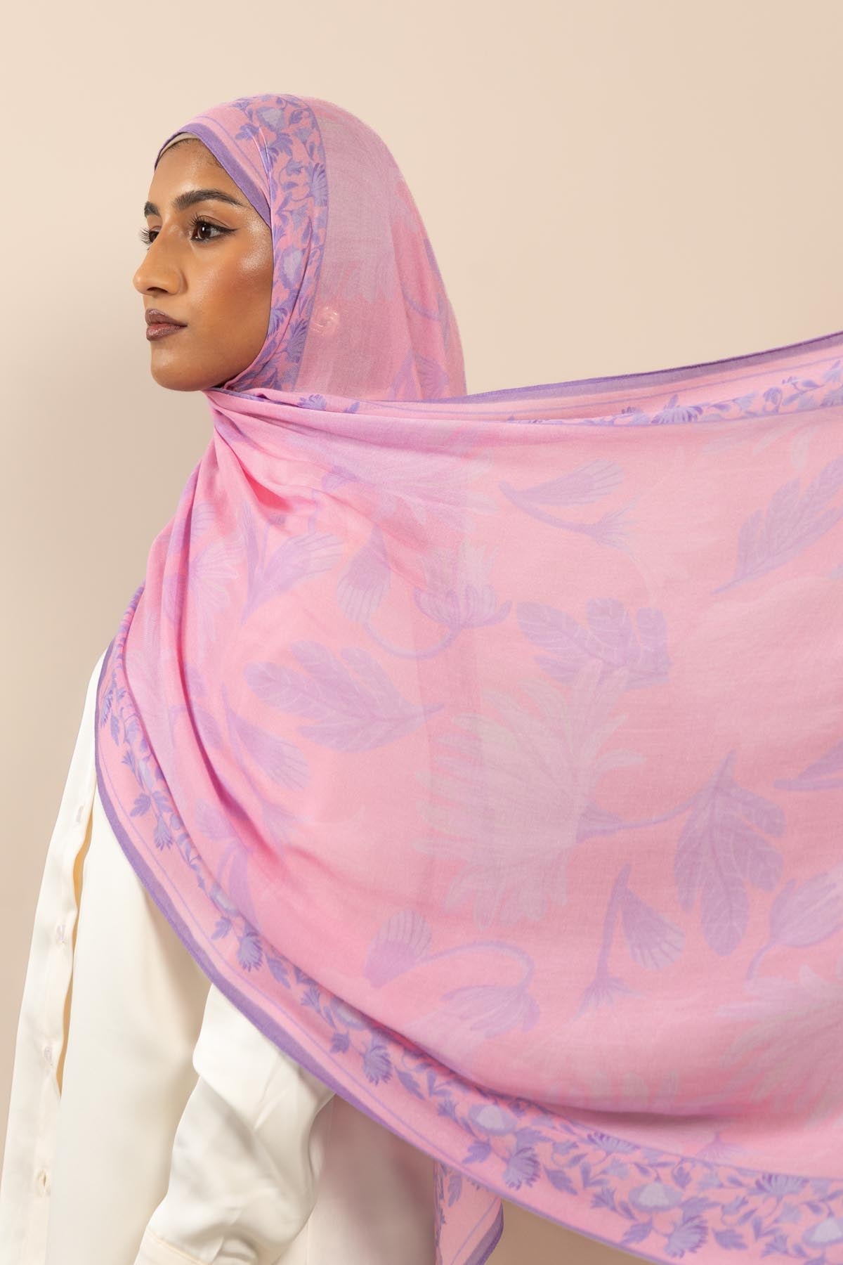 Orchid Floral - Printed Modal Hijab