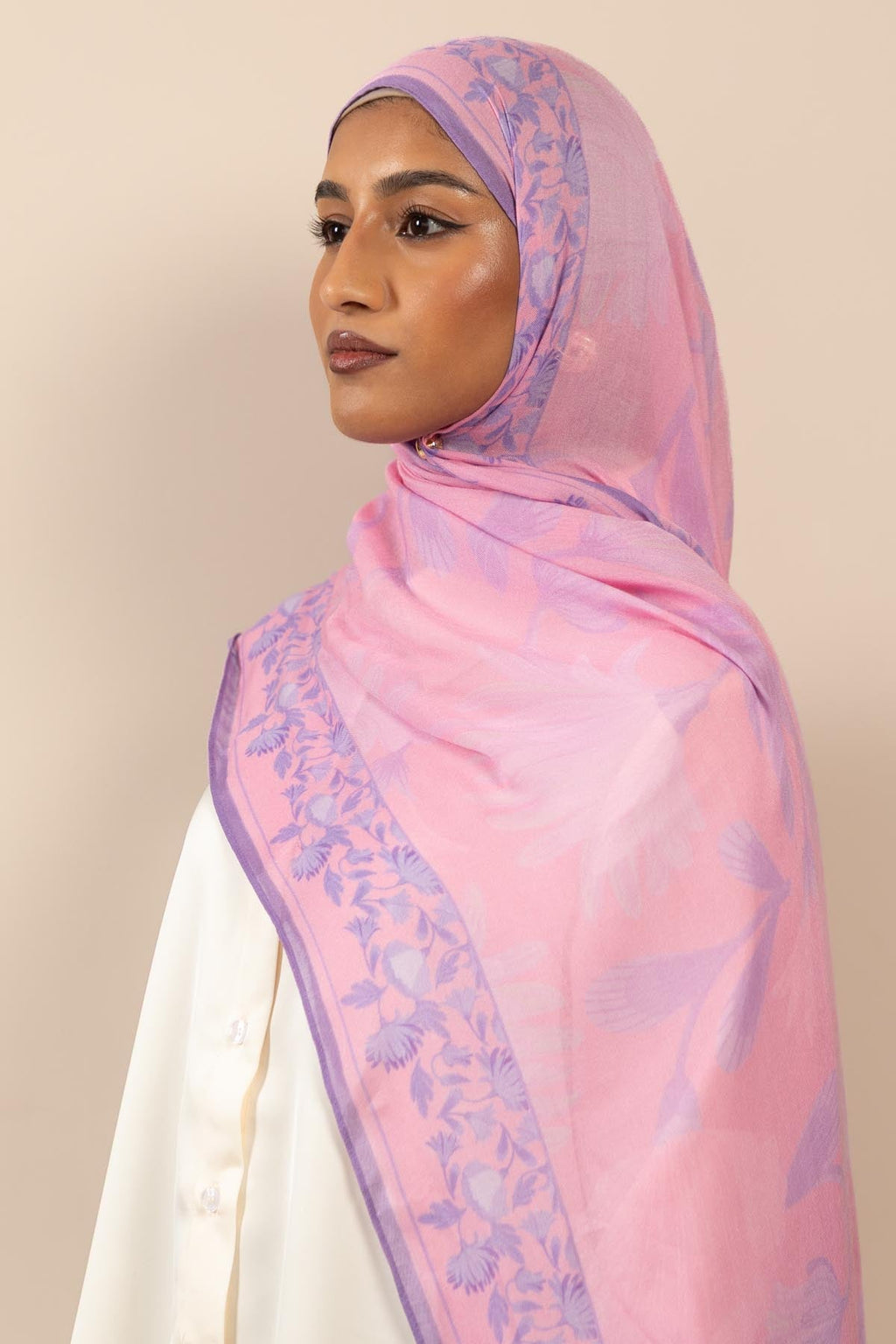 Orchid Floral - Printed Modal Hijab