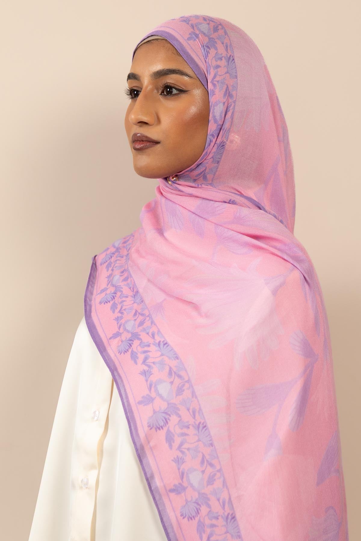Orchid Floral - Printed Modal Hijab